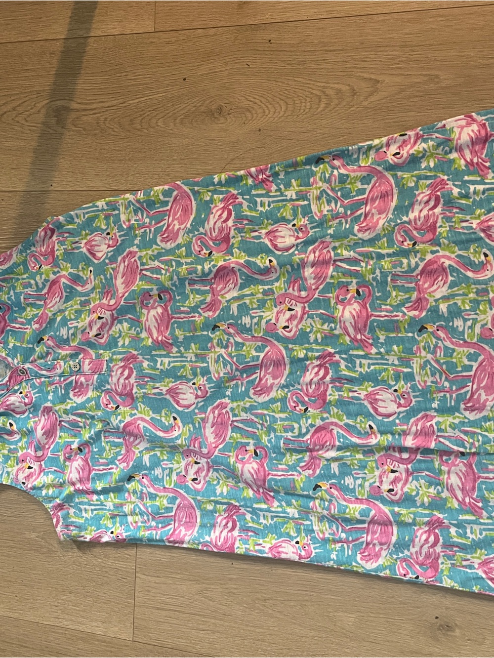Caribbean Joe Flamingo Tropical Shift Dress Medium | Pink Blue Sleeveless Beach - Picture 9 of 16